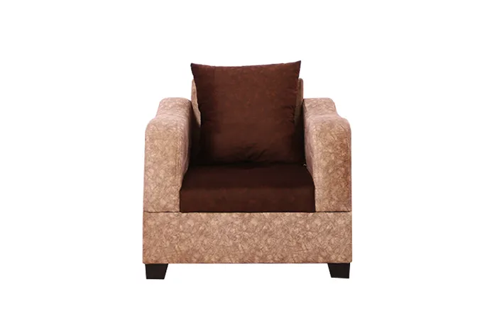 VIVDeal Textured Beige & Coffee Sofa Set 3 + 1 + 1